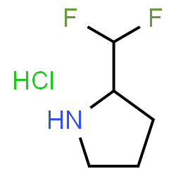 2-(二氟甲基)吡咯烷盐酸盐结构式