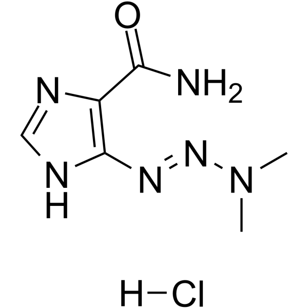 (5E)-5-(dimethylaminohydrazinylidene)imidazole-4-carboxamide,hydrochloride结构式