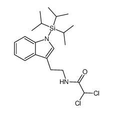 2,2-Dichloro-N-[2-(1-triisopropylsilanyl-1H-indol-3-yl)-ethyl]-acetamide结构式