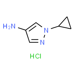1-cyclopropyl-1H-pyrazol-4-amine hydrochloride Structure