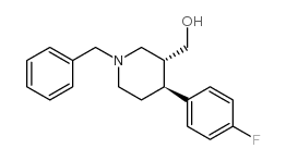 反式1-苄基-4-(4-氟苯基)-3-哌啶甲醇结构式