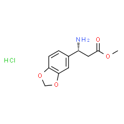 (R)-Methyl 3-amino-3-(benzo[d][1,3]dioxol-5-yl)propanoate hydrochloride Structure