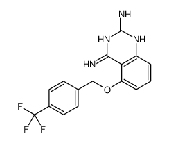 5-[[4-(trifluoromethyl)phenyl]methoxy]quinazoline-2,4-diamine结构式