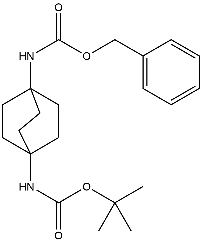 benzyl tert-butyl bicyclo[2.2.2]octane-1,4-diyldicarbamate* Structure