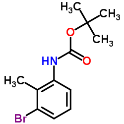 (3-溴-2-甲基-苯基)-氨基甲酸叔丁酯结构式