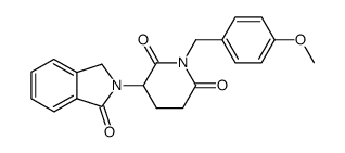 1-(4-methoxybenzyl)-3-(1-oxo-1,3-dihydroisoindol-2-yl)piperidine-2,6-dione结构式