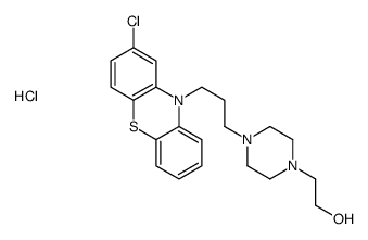 2-[4-[3-(2-chlorophenothiazin-10-yl)propyl]piperazin-1-yl]ethanol,hydrochloride Structure
