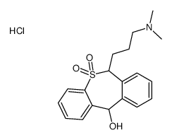 3-(11-hydroxy-5,5-dioxo-6,11-dihydrobenzo[c][1]benzothiepin-6-yl)propyl-dimethylazanium,chloride Structure