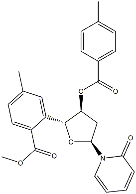 1-[3-O,5-O-Bis(4-methylbenzoyl)-2-deoxy-α-D-erythro-pentofuranosyl]-2(1H)-pyridinone structure