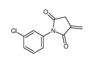 1-(3-chlorophenyl)-3-methylidenepyrrolidine-2,5-dione结构式