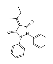 4-sec-Butylidene-1,2-diphenyl-3,5-pyrazolidinedione结构式