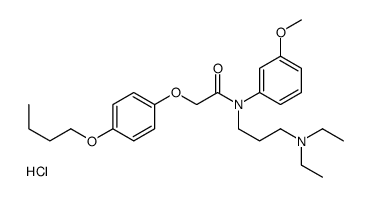 3-(N-[2-(4-butoxyphenoxy)acetyl]-3-methoxyanilino)propyl-diethylazanium,chloride结构式