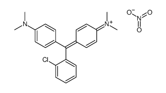[4-[(2-chlorophenyl)[4-(dimethylamino)phenyl]methylene]cyclohexa-2,5-dien-1-ylidene]dimethylammonium nitrate structure