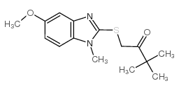 1-(5-methoxy-1-methylbenzimidazol-2-yl)sulfanyl-3,3-dimethylbutan-2-one Structure