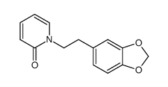 1-(2-benzo[1,3]dioxol-5-yl-ethyl)-1H-pyridin-2-one结构式
