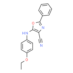 5-[(4-Ethoxyphenyl)amino]-2-phenyl-1,3-oxazole-4-carbonitrile结构式