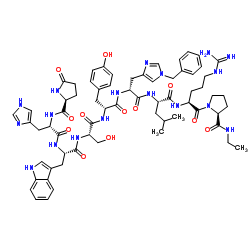 (Des-Gly10,D-Tyr5,D-His(Bzl)6,Pro-NHEt9)-LHRH trifluoroacetate salt structure