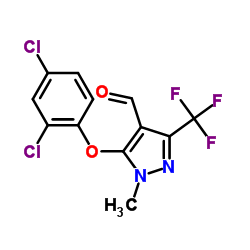5-(2,4-Dichlorophenoxy)-1-methyl-3-(trifluoromethyl)-1H-pyrazole-4-carboxaldehyde 97结构式