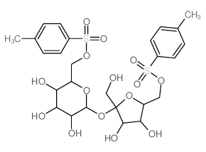 2-[3,4-dihydroxy-2-(hydroxymethyl)-5-[(4-methylphenyl)sulfonyloxymethyl]oxolan-2-yl]oxy-6-[(4-methylphenyl)sulfonyloxymethyl]oxane-3,4,5-triol structure