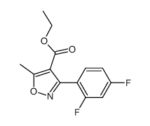 3-(2,4-difluoro-phenyl)-5-methyl-isoxazole-4-carboxylic acid ethyl ester Structure