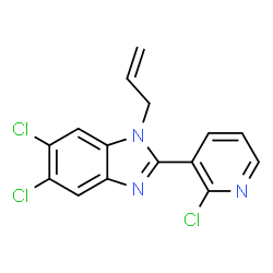 1-ALLYL-5,6-DICHLORO-2-(2-CHLORO-3-PYRIDINYL)-1H-1,3-BENZIMIDAZOLE structure