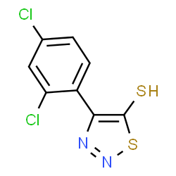 4-(2,4-DICHLOROPHENYL)-1,2,3-THIADIAZOL-5-YLHYDROSULFIDE结构式