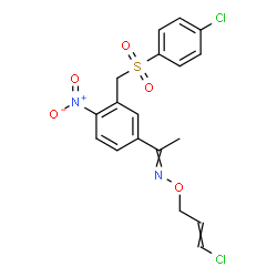 1-(3-([(4-CHLOROPHENYL)SULFONYL]METHYL)-4-NITROPHENYL)-1-ETHANONE O-(3-CHLORO-2-PROPENYL)OXIME picture