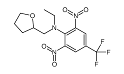 N-ethyl-2,6-dinitro-N-(oxolan-2-ylmethyl)-4-(trifluoromethyl)aniline结构式