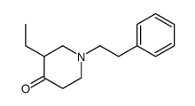 3-ethyl-1-(2-phenylethyl)piperidin-4-one结构式