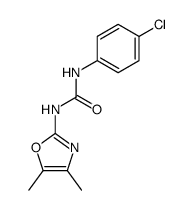 1-(4-chloro-phenyl)-3-(4,5-dimethyl-oxazol-2-yl)-urea结构式