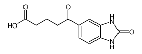 5-oxo-5-(2-oxo-2,3-dihydro-1H-benzoimidazol-5-yl)-pentanoic acid Structure