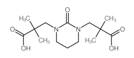 1,3(2H,6H)-Pyrimidinedipropanoicacid, dihydro-a1,a1,a3,a3-tetramethyl-2-oxo-结构式