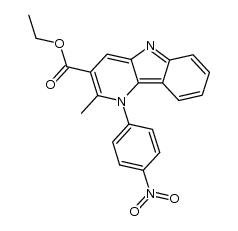 ethyl 1-{4-nitrophenyl}-2-methyl-1H-pyrido[3,2-b]indole-3-carboxylate结构式