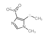 1-methyl-5-methylsulfanyl-4-nitro-imidazole结构式