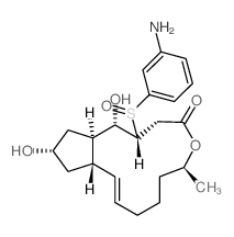 (1S,2E,7S,11R,12S,13R,15S)-11-(3-aminophenyl)sulfinyl-12,15-dihydroxy-7-methyl-8-oxabicyclo[11.3.0]hexadec-2-en-9-one结构式