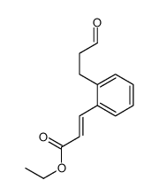 ethyl 3-[2-(3-oxopropyl)phenyl]prop-2-enoate结构式