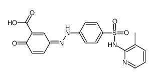 (3Z)-3-[[4-[(3-methylpyridin-2-yl)sulfamoyl]phenyl]hydrazinylidene]-6-oxocyclohexa-1,4-diene-1-carboxylic acid Structure