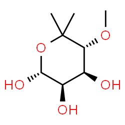 4-O-Methyl-5-C-methyl-6-deoxy-α-L-lyxo-hexopyranose结构式