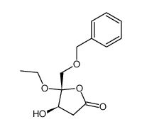 (4R,5R)-5-(benzyloxymethyl)-5-ethoxy-4-hydroxy-4,5-dihydrofuran-2(3H)-one结构式