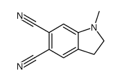 5,6-dicyano-1-methyl-2,3-dihydroindole结构式