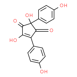 2,4-Dihydroxy-2,5-bis(4-hydroxyphenyl)-4-cyclopentene-1,3-dione Structure