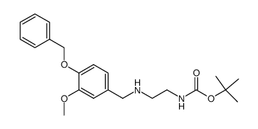 tert-butyl (2-{[4-(benzyloxy)-3-methoxybenzyl]amino}ethyl)carbamate结构式