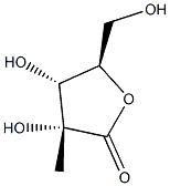 (3R,4R,5R)-3,4-dihydroxy-5-(hydroxymethyl)-3-methyldihydrofuran-2(3H)-one Structure