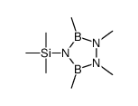 trimethyl-(1,2,3,5-tetramethyl-1,2,4,3,5-triazadiborolidin-4-yl)silane结构式