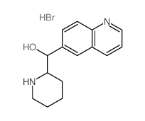 6-Quinolinemethanol, a-2-piperidinyl-, hydrobromide(1:2) Structure