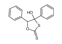 4,5-Diphenyl-4-hydroxy-1,3-oxathiolane-2-thione结构式