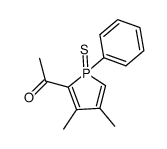 1-(3,4-dimethyl-1-phenyl-1-thioxo-1H-1λ5-phosphol-2-yl)-ethanone结构式