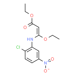 3-[(2-Chloro-5-nitrophenyl)amino]-3-ethoxypropenoic acid ethyl ester Structure