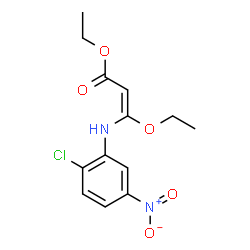 3-[(2-Chloro-5-nitrophenyl)amino]-3-ethoxypropenoic acid ethyl ester structure