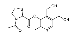 [4,5-bis(hydroxymethyl)-2-methylpyridin-3-yl] 3-acetyl-1,3-thiazolidine-2-carboxylate结构式